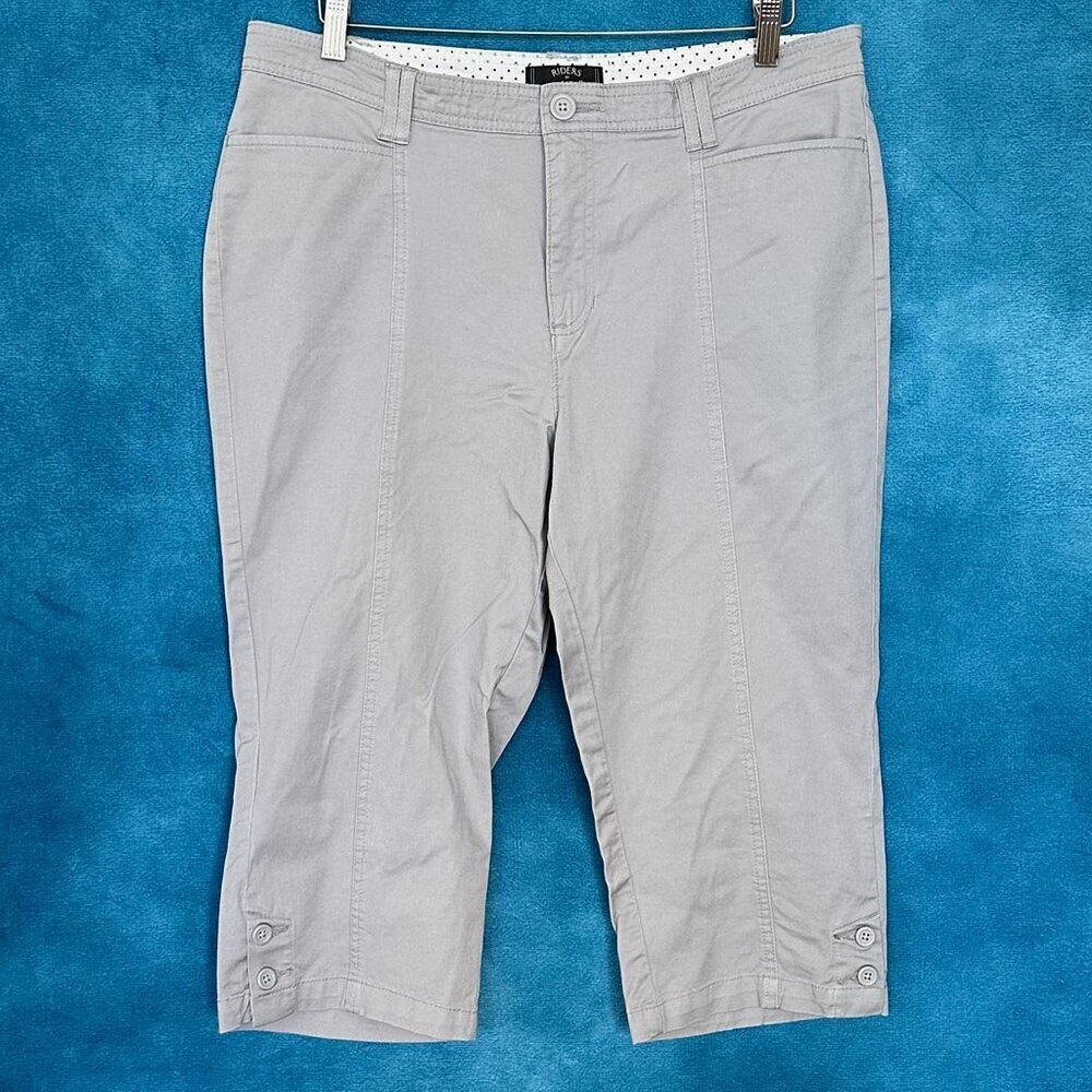 Riders by Lee Grey Capri Pants, Size 16